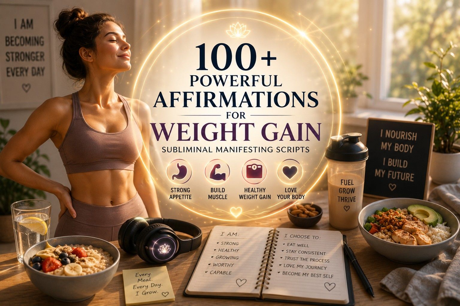100+ Positive Affirmations for Weight Gain