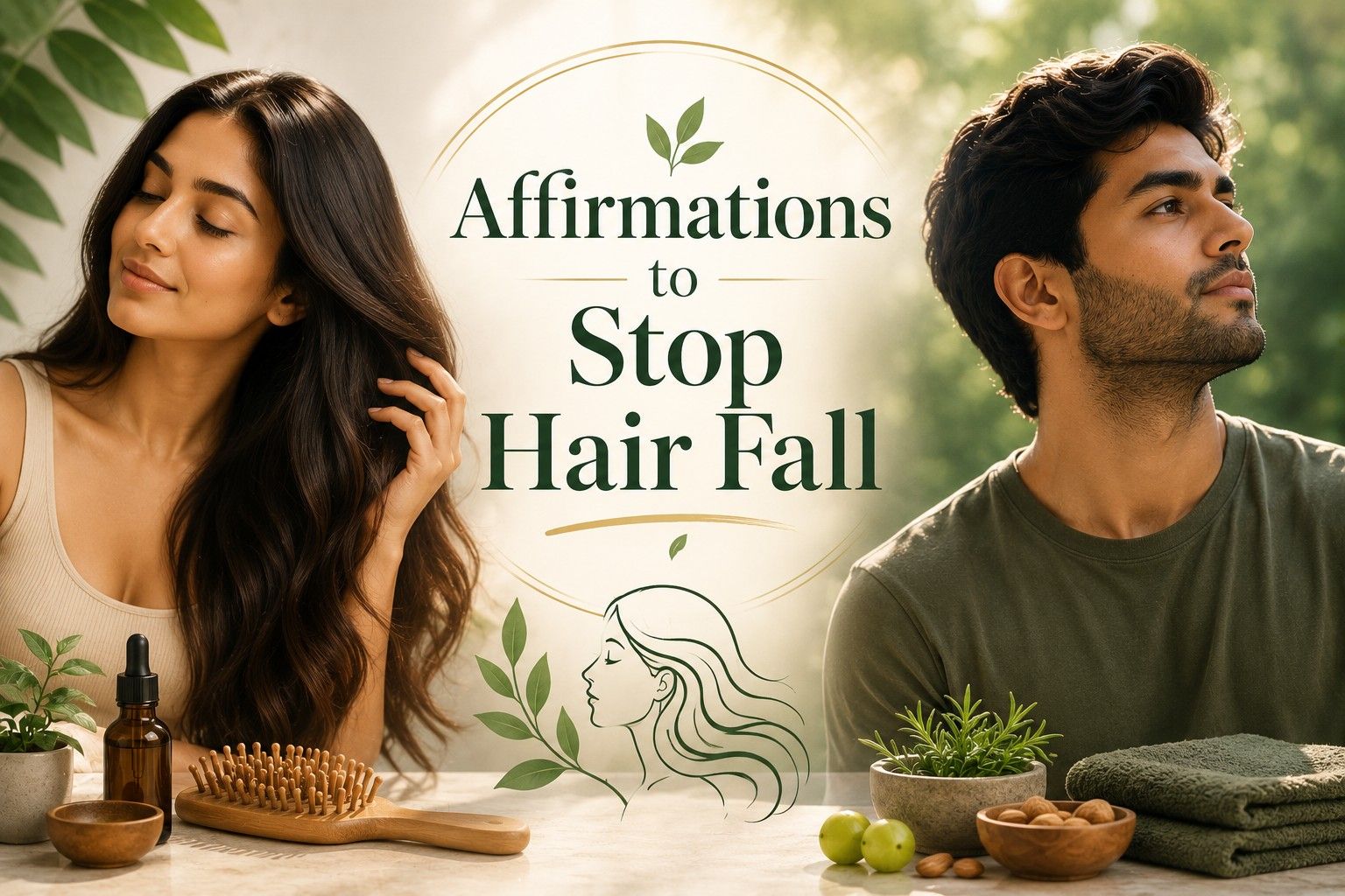 90 Affirmations to Stop Hair Fall (+ Daily Habits)