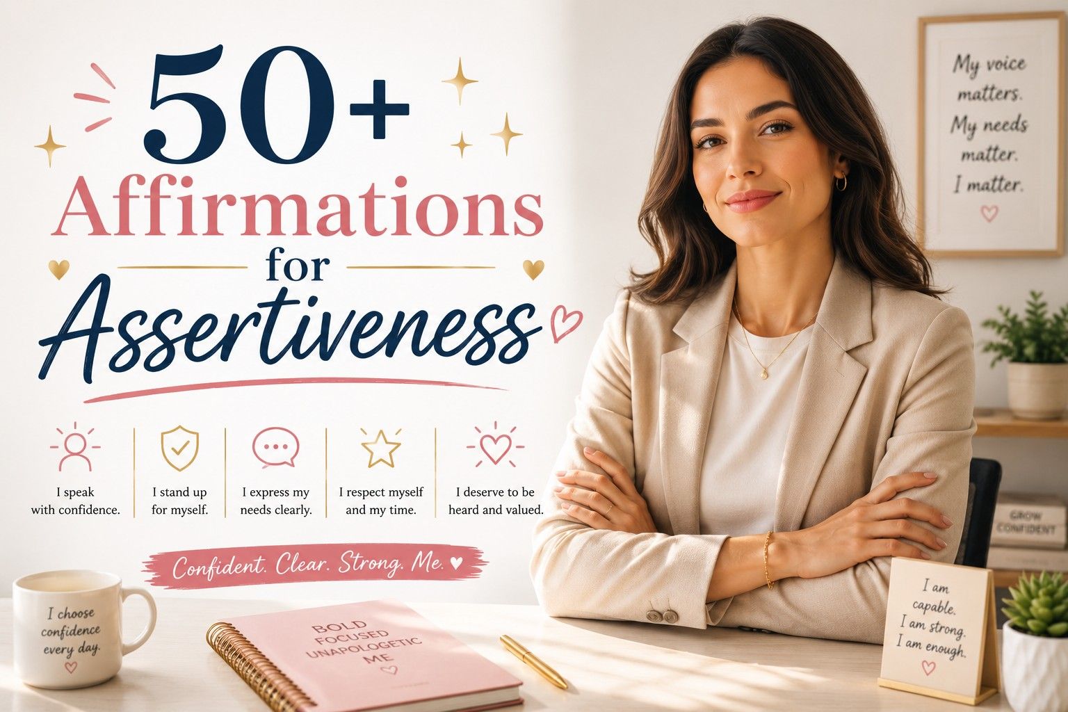 50+ Affirmations for Assertiveness with Practical Habits