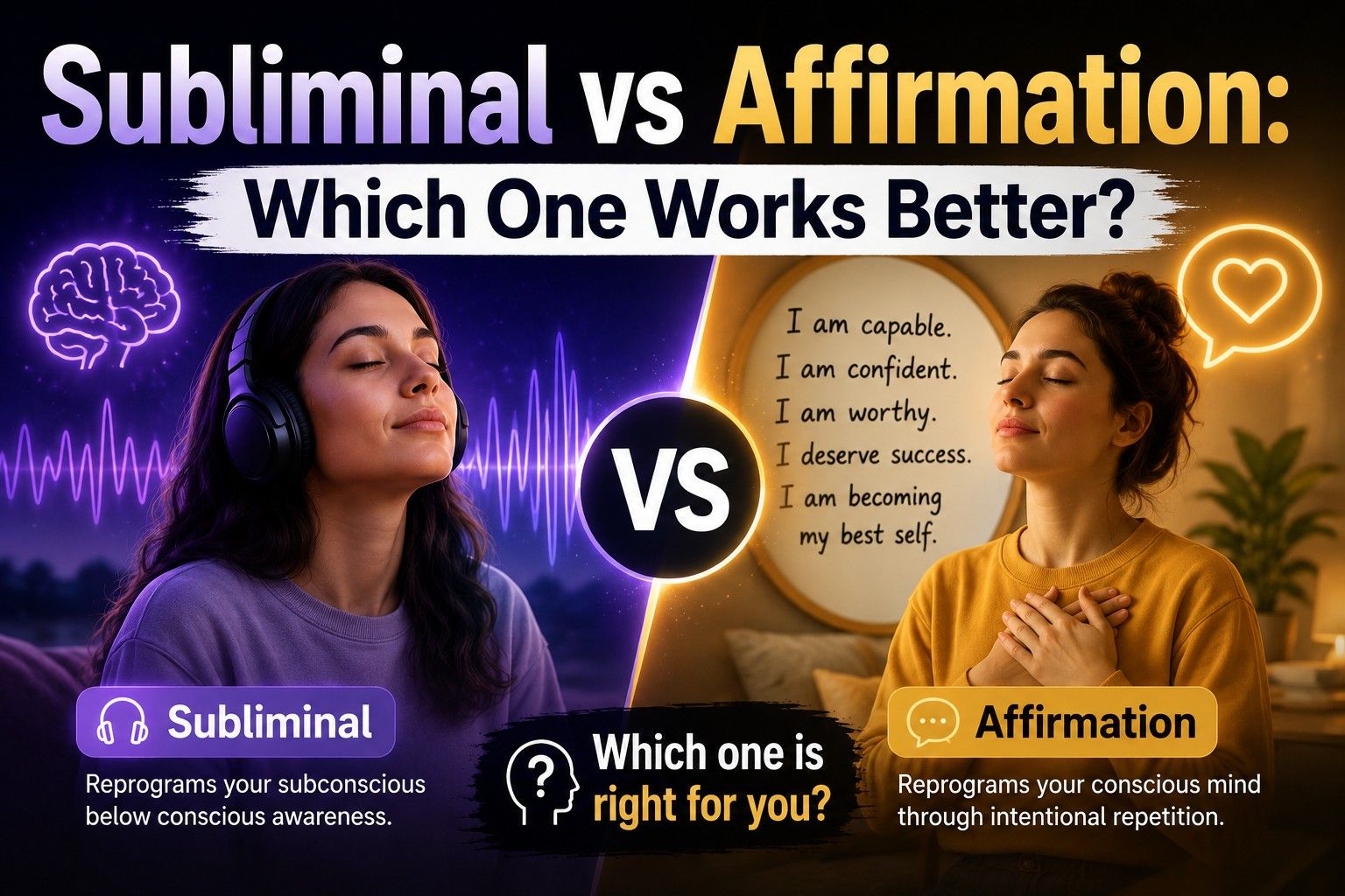 Subliminal vs Affirmation: Everything You Need You Know